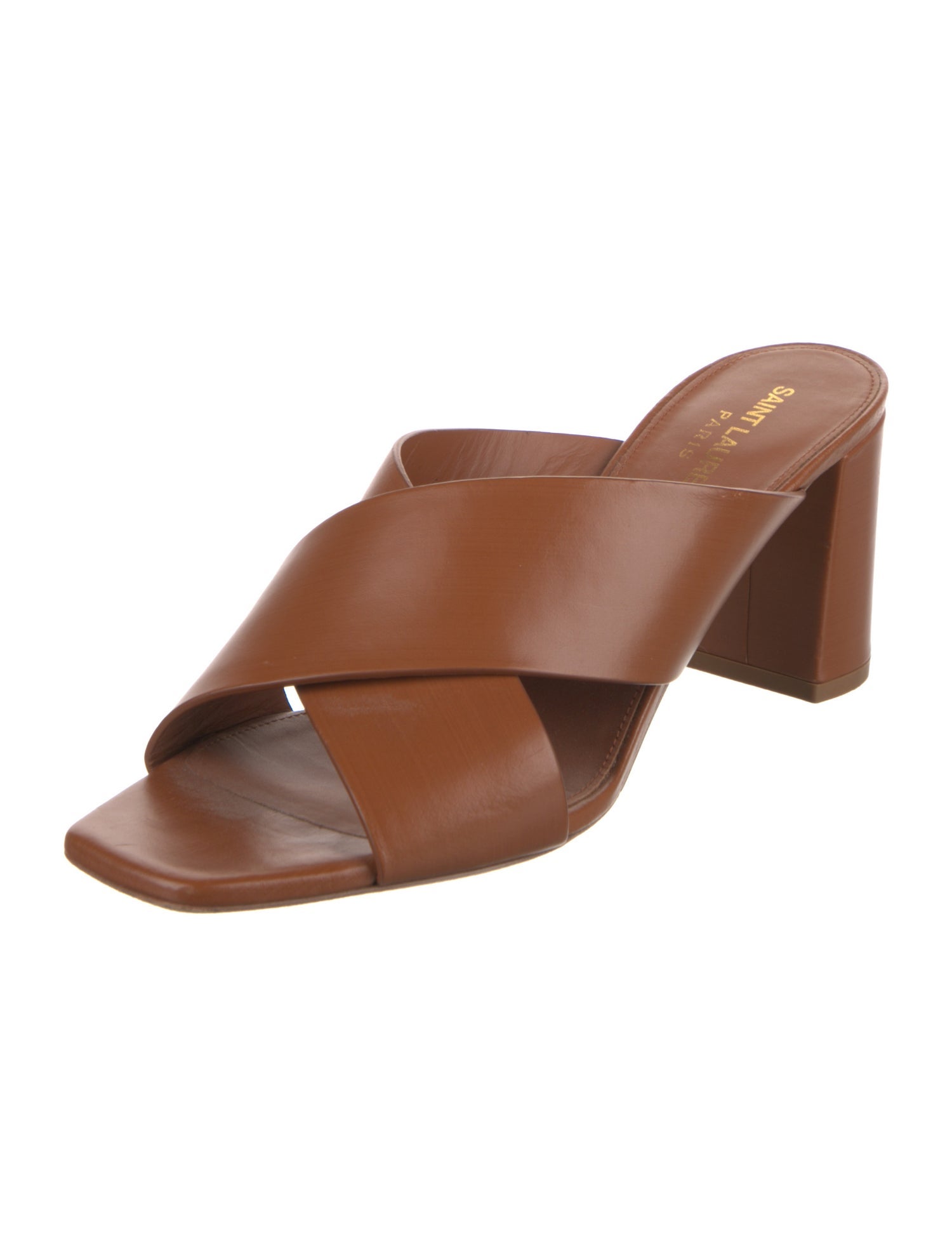 Saint Laurent Leather Slides